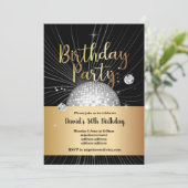 70-jarige feestdag, disco party kaart (Staand voorkant)