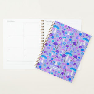 70-jarige paddenstoelen slak Turquoise Blue Paars Planner
