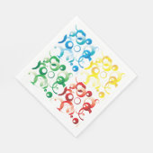 70 kleuren en vormen papier servetten (Hoek)