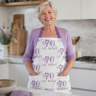 70 Nou en? Grappige Roze 70e Verjaardag Vrouw Schort