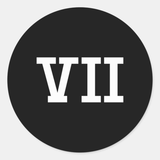 70 Oude RO-cijfers Ronde Sticker (Voorkant)