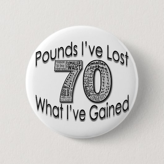 70 pond verloren Button (Voorkant)