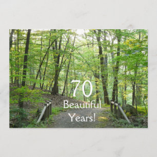 70 prachtige jaren!-Birthday+Forest Bridge Kaart