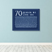 70 raisons pour lesquelles nous vous aimons toile (Insitu (Plancher de Bois))