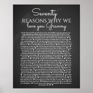 70 redenen waarom we van je bord houden poster