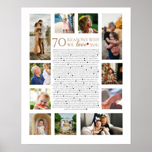 70 redenen waarom we van je houden foto collage ve poster