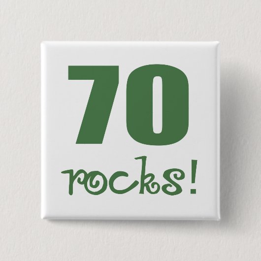 70 Rocks! Vierkante Button 5,1 Cm (Voorkant)
