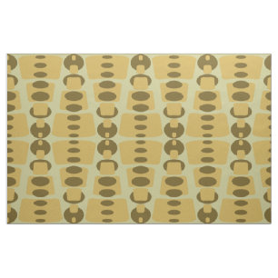 70 s bruin en beige sistijns patroon stof