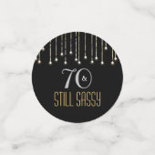 70 Sassy Zwart Zilver Goud String Lights Verjaarda Confetti (Kleine voorkant)