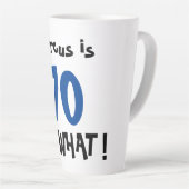 70 Wat grappig positieve Typografie 70e verjaardag Latte Mok (Rechterhoek)