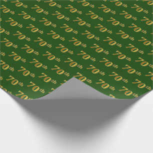 70e (70e) gebeurtenis Green, Faux Gold Cadeaupapier
