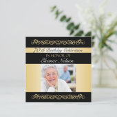 70e-79e anniversaire Invitations avec photo (Debout devant)