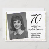 70e aangepaste foto wit en goud kaart (Voorkant)