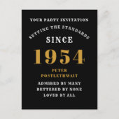 70e Anniversaire 1954 Invitation Or Noir (Devant)