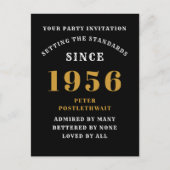 70e Anniversaire 1956 Invitation Noir Or (Devant)