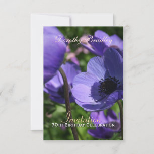 70e anniversaire Anemone Custom Invitation