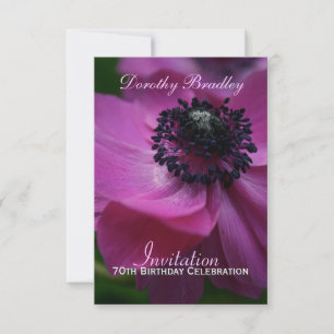 70e anniversaire Anemone Custom Invitation 2