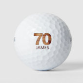 70e anniversaire balles de golf 70 ans golfer cade (Devant)