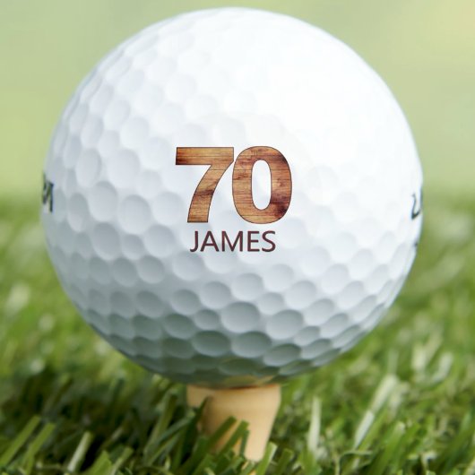70e anniversaire balles de golf 70 ans golfer cade