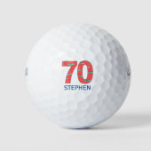 70e anniversaire balles de golf 70 ans voitures in (Devant)