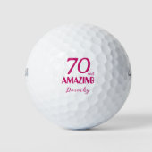 70e anniversaire balles de golf nom personnalisé 7 (Devant)