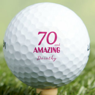 70e anniversaire balles de golf nom personnalisé 7