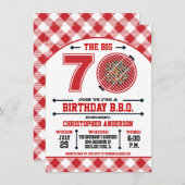 70e anniversaire Barbecue Invitation (Devant / Derrière)
