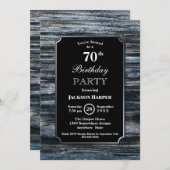 70e anniversaire Bois Party Invitation (Devant / Derrière)
