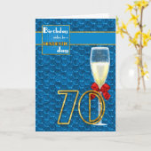 70e anniversaire - Carte d'anniversaire géométriqu (Fleur jaune)