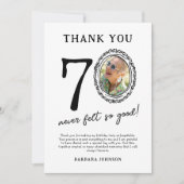 70e anniversaire Carte de remerciements photo (Devant)