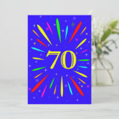 70e anniversaire de fête Invitation Explosion (Debout devant)
