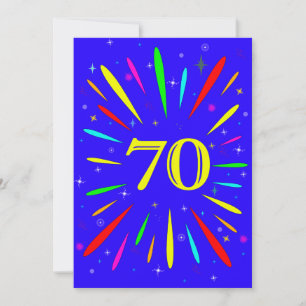 70e anniversaire de fête Invitation Explosion