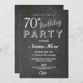 70E ANNIVERSAIRE DE FÊTE SURPRISE INVITATION (Devant / Derrière)
