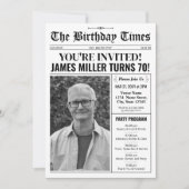 70e anniversaire du journal Invitation avec le pro (Devant)