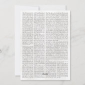 70e anniversaire du journal Invitation avec le pro (Dos)