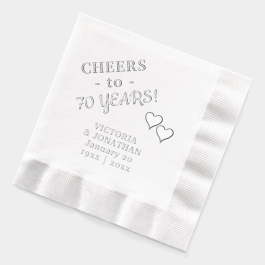 70e anniversaire du Mariage, deux coeurs (Gauche)