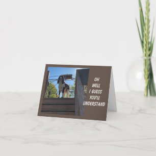 70e ANNIVERSAIRE D'UNE CARTE DE CHIEN COMÉDIQUE