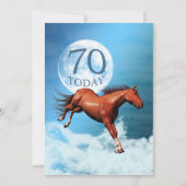 70e anniversaire Esprit cheval invitation (Devant)