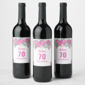 70e anniversaire étiquette de vin rose (Bouteilles)
