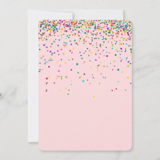 70e Anniversaire Fête confetti Invitation (Dos)