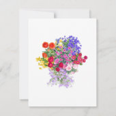 70e anniversaire fête floral plat carte de remerci (Dos)