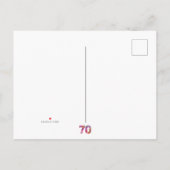 70e anniversaire fleurie invitation carte postale (Dos)