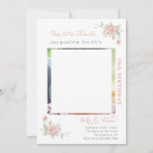 70e anniversaire Floral Photo Invitation (Devant)