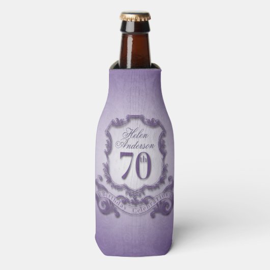 70e anniversaire Glacière personnalisé (Bottle Devant)