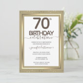 70e anniversaire Gold Formal Invitation (Debout devant)
