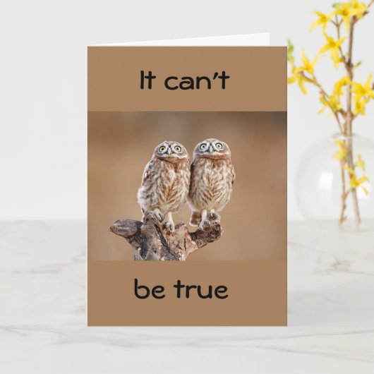 ***70e ANNIVERSAIRE "HOOTS" POUR VOUS*** CARTE (Fleur jaune)