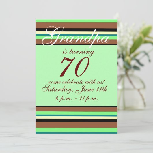 70e anniversaire Invitation (Debout devant)