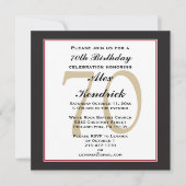 70e anniversaire Invitation (Devant)