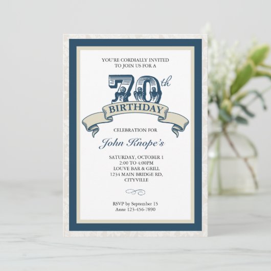 70e anniversaire Invitation (Debout devant)
