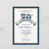 70e anniversaire Invitation (Devant / Derrière)